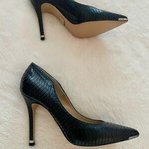 Real snakeskin leather stiletto pumps heels 39 new